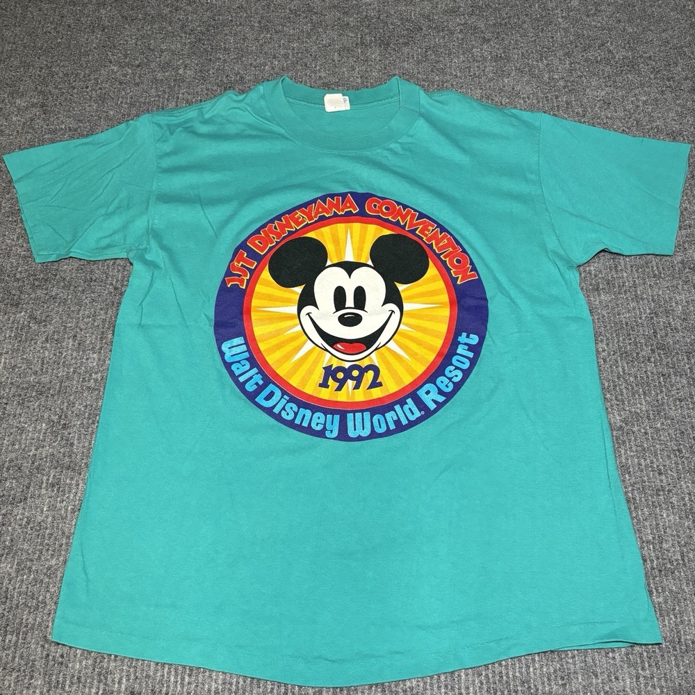 Vtg. 1992 Mickey Mouse 1st Disneyana Convention Shirt Size L/XL